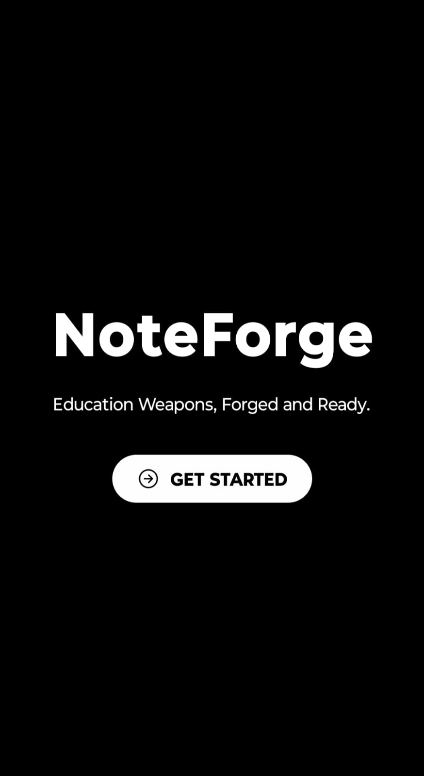 NoteForge Landing Page
